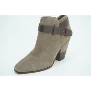 Dolce Vita Haelyn Zip Taupe Suede ankle booties size 6.5 New $199 Harlene Strap